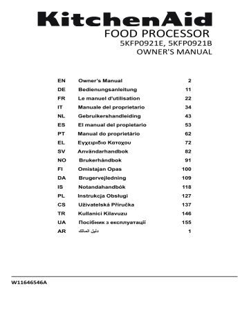 Manuel d’utilisation KitchenAid 5KFP0921E - Télécharger PDF | Fixfr