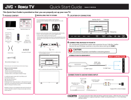 Manuel JVC LT-43EC3526 - Guide de démarrage rapide &nbsp;JVC