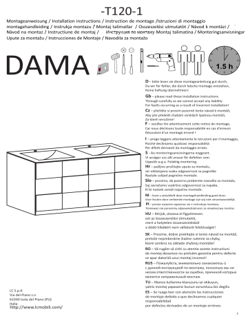Manuel d'installation LC DAMA T120 - Télécharger guide PDF | Fixfr