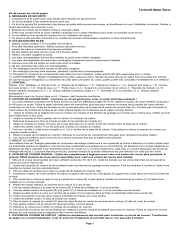 4M 00-03430 Manuel du propriétaire: Circuit de Course Electrique en Papier | Fixfr