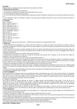 Manuel d'utilisation de l'éolienne 4M 00-03378