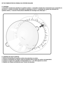 Manuel du propriétaire 4M 00-03225 - Mobile du système solaire