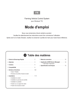 Hori Farming Vehicle Control System for Windows 11/10 Manuel utilisateur