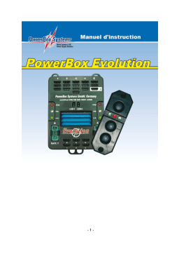 Manuel PowerBox Evolution - Télécharger PDF | Lire en ligne