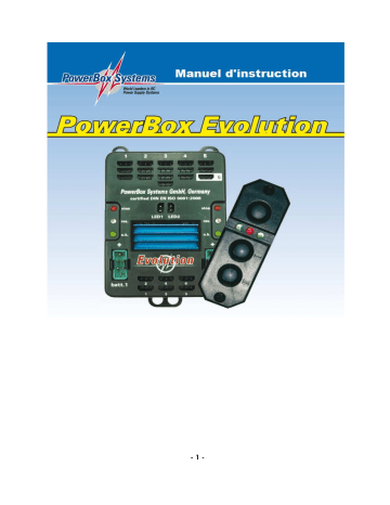 Manuel PowerBox Evolution - Télécharger PDF | Lire en ligne | Fixfr