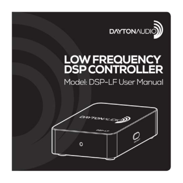 Manuel d'utilisation Dayton Audio DSP-LF - Télécharger PDF | Fixfr