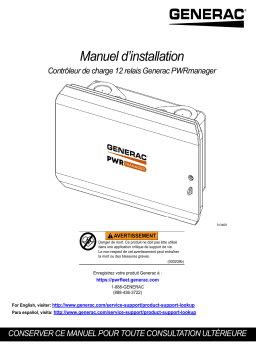 Manuel d’installation Generac PWRmanager G0080090