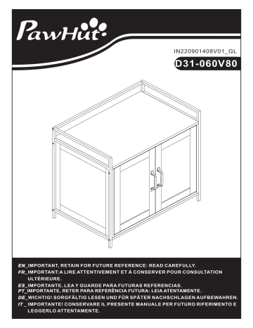 PawHut D31-060V80WN Manuel utilisateur | Fixfr