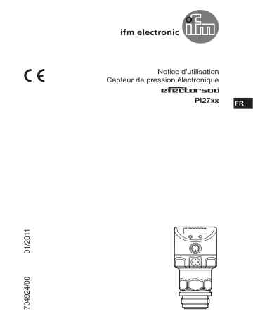 Manuel IFM PH5007 - Capteur de pression électronique | Fixfr