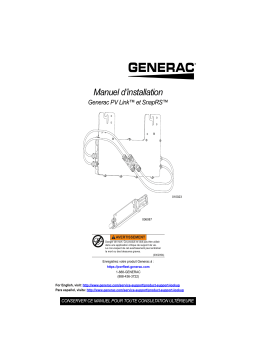 Generac APKE00011 (Discontinued) APKE00011 Manuel utilisateur