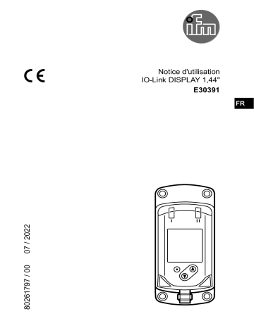 IFM E30391 Mode d'emploi | Fixfr