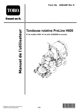 Manuel utilisateur Toro ProLine H600 1.13 m (44.5")