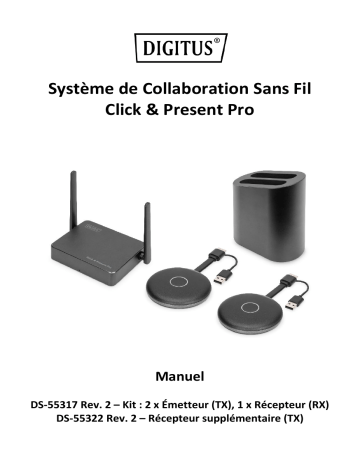 Manuel Digitus DS-55322 - Système de collaboration sans fil | Fixfr