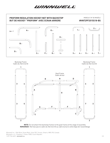 WinnWell Steel Manuel du propriétaire - But de hockey avec pare-brise | Fixfr