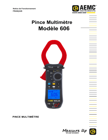 AEMC instruments Pince Multimètre Modèle 606 Manuel utilisateur | Fixfr