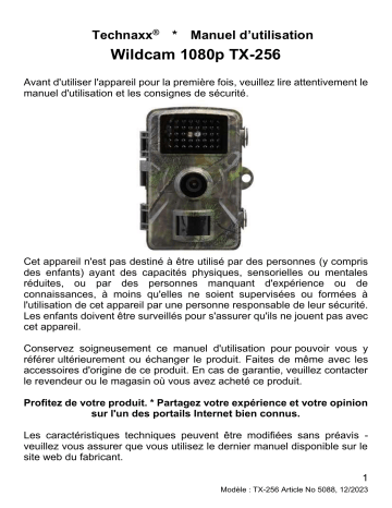 Manuel du propriétaire Technaxx TX-256 - Téléchargement PDF | Fixfr