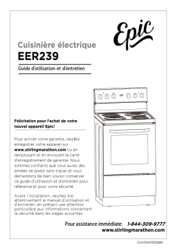 Manuel du propriétaire Epic EER239W-2 - Cuisinière électrique de 24 pouces