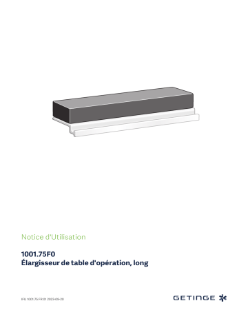 Getinge Pair of Width extender 300 mm, US - Manuel d'utilisation | Fixfr