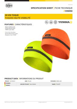 Terra Hi-Vis Knit Hat/Toque Manuel du propriétaire