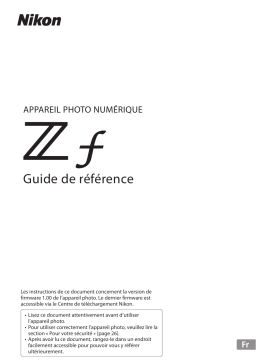 Nikon Z f Guide de référence