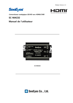 Manuel utilisateur SeeEyes SC-MAC02 - Convertisseur analogique vers HDMI & CVBS