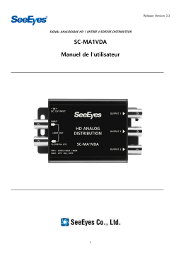 Manuel utilisateur SeeEyes SC-MA1VDA - Distributeur de signal vidéo analogique HD 4K