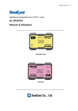 Manuel d'utilisation SeeEyes SC-IPC07PU