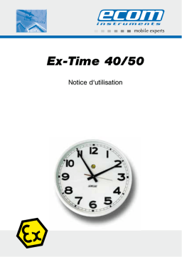 Manuel utilisateur Ecom Ex-Time 50 - Horloge murale certifiée ATEX