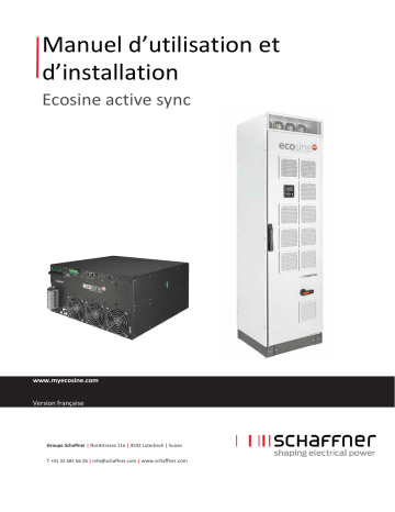 Manuel d'installation Ecosine active sync - Schaffner | Fixfr