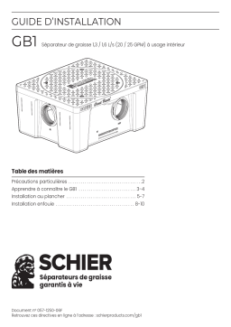 Guide d'installation Schier GB1 - Manuel GB1