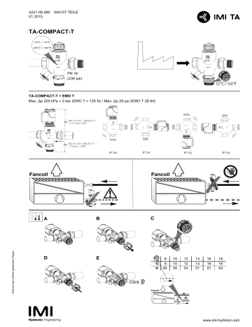 IMI TA-COMPACT-T - Guide d'installation | Fixfr