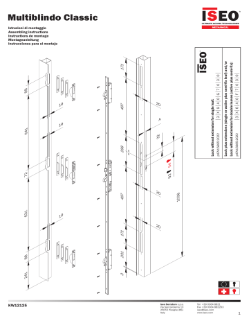 Iseo Multiblindo Classic Manuel du propriétaire - Téléchargez le PDF | Fixfr