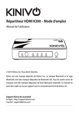 Manuel d'utilisation du Kinivo K300