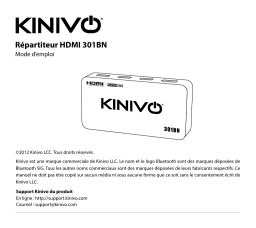 Kinivo 301BN Manuel du propriétaire - 3 entrées HDMI - Télécommande