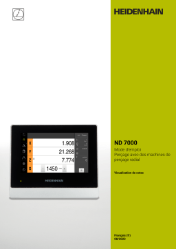 HEIDENHAIN ND 7000 Radial Drilling (1235720.1.6.x) Mode d'emploi