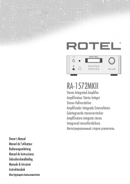 Rotel RA-1572MKII Stereo Integrated Amplifier Manuel du propriétaire