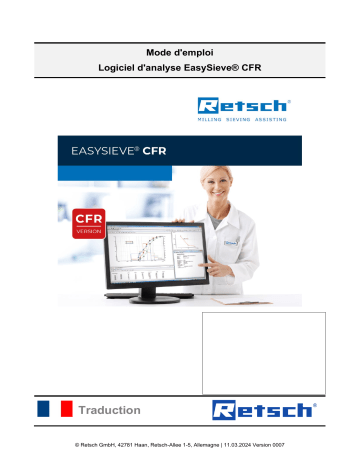 Retsch EasySieve® CFR Mode d'emploi - Manuel d'utilisation | Fixfr