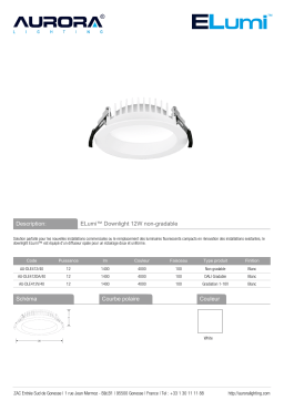 Manuel Utilisateur Aurora ELumi Downlight 12W