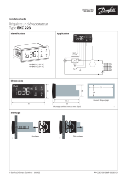 Danfoss EKC 223 Guide d'installation - Manuel utilisateur