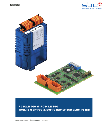 SBC PCD2.B160&PCD3.B160 Digital Input&Output-module Manuel du propriétaire | Fixfr