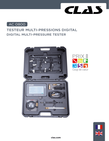 CLAS AC 0800 Testeur Multi-Pressions Digital - Manuel d'utilisation | Fixfr