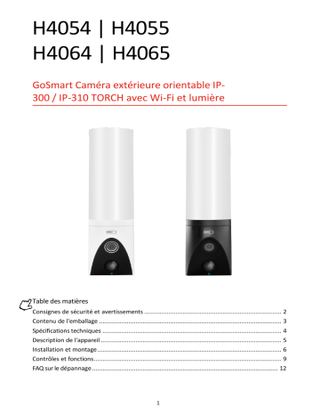 Emos : H4064 Manuel d'utilisation - Caméra extérieure avec Wi-Fi et lumière | Fixfr