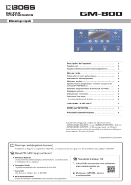 Boss GM-800 Manuel du propriétaire