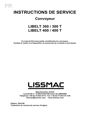 Manuel du Propriétaire - Lissmac LIBELT 400 | Fixfr