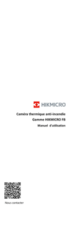 Manuel utilisateur HIKMICRO FB - Caméra thermique anti-incendie | Fixfr