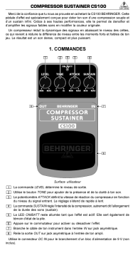 Manuel de l'utilisateur Behringer CS100 - Télécharger le PDF