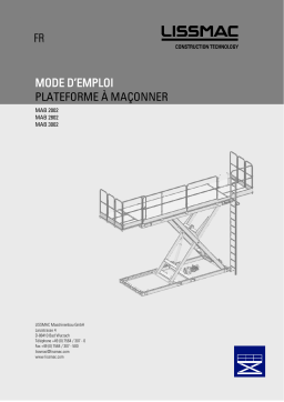 Lissmac MAB 3002 Manuel du propriétaire - Plateforme à maçonner