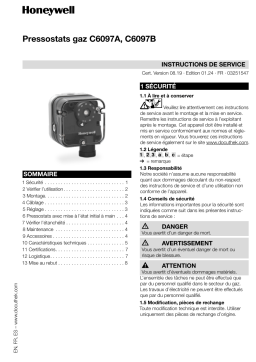 Manuel d'utilisation C6097A, C6097B Kromschroder