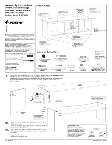 Manuel Utilisateur Prepac Sonoma SC-4820 | Fixfr