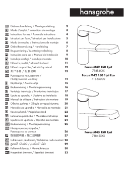 Hans Grohe Focus M42 150 1jet Eco 71865000 Manuel utilisateur